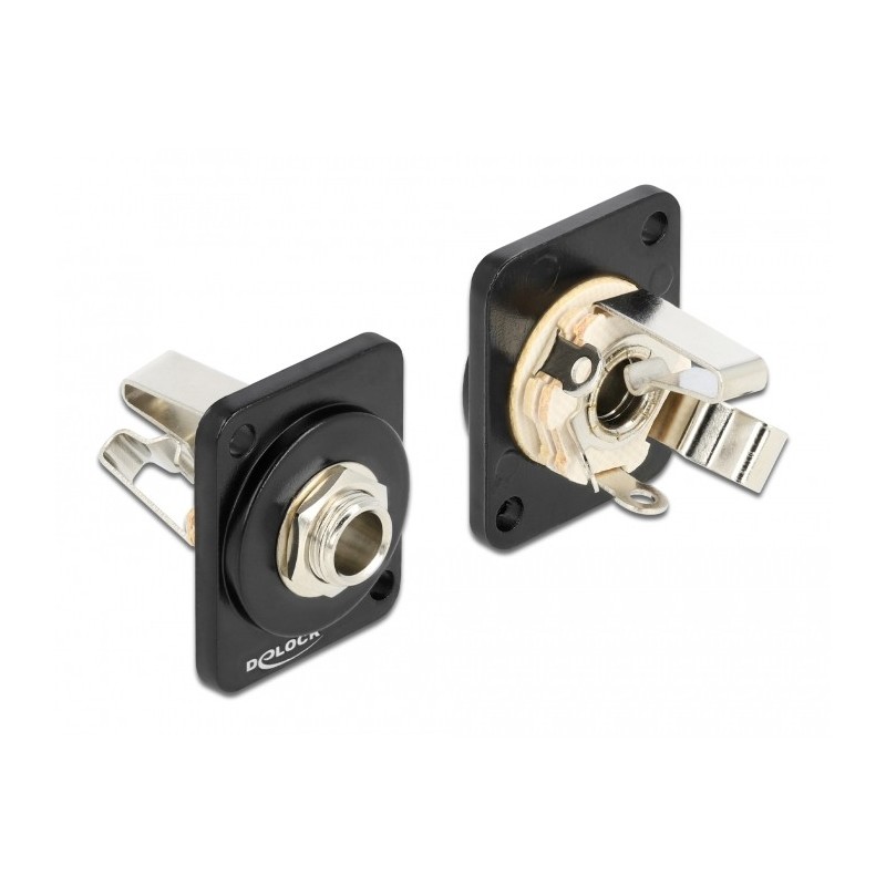 DeLOCK Modulo di Tipo-D 6,35 mm 3 pin jack stereo femmina per saldare il connettore