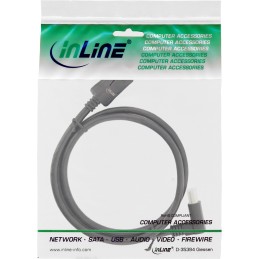 InLine Cavo DisplayPort 1.4, 8K4K, angolato verso l'alto, nero oro, 2m