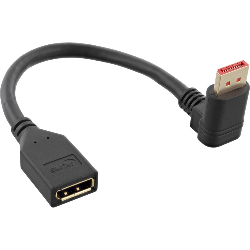 InLine Cavo adattatore DisplayPort 1.4 ST BU, 8K4K, angolato verso il basso