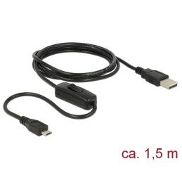 DeLOCK 84803 cavo USB USB 2.0 1,5 m USB A Micro-USB B Nero