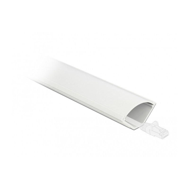 DeLOCK Passacavi angolare 43 x 23 mm - lunghezza 1 m bianco