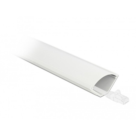 DeLOCK Passacavi angolare 43 x 23 mm - lunghezza 1 m bianco