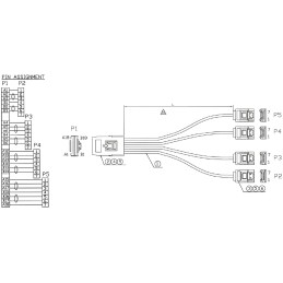 InLine Cavo Mini SAS, SFF-8087 a 4x SATA, 0,50m, configurazione 1 1, OCR