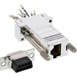 InLine Adattatore modulare telefonico RS232 Sub-D 9pin f. a RJ45 f.