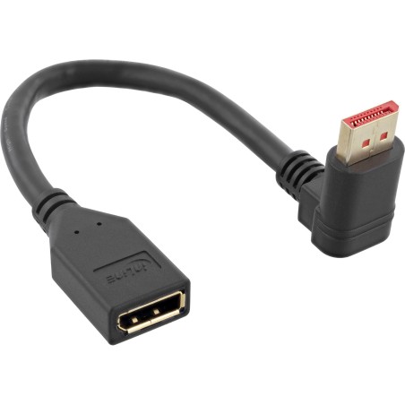 InLine Cavo adattatore DisplayPort 1.4 ST BU, 8K4K, angolato verso l'alto