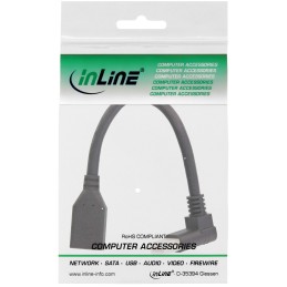 InLine Cavo adattatore DisplayPort 1.4 ST BU, 8K4K, angolato verso l'alto