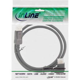 InLine Cavo DisplayPort 1.4, 8K4K, ad angolo retto, nero oro, 1m