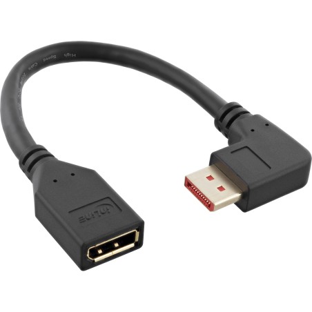 InLine Cavo adattatore DisplayPort 1.4 ST BU, 8K4K, ad angolo retto