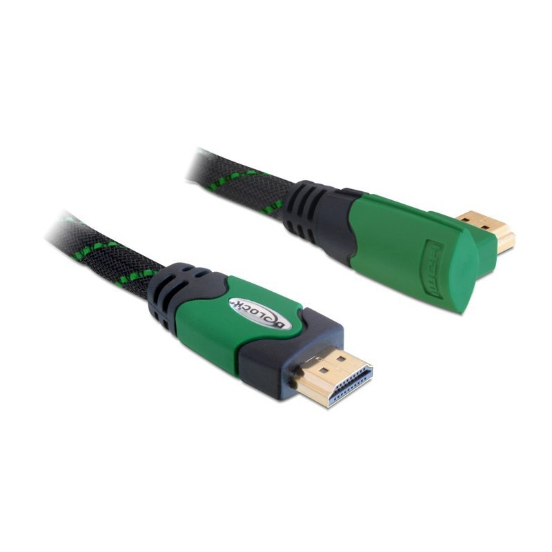 DeLOCK 1m High Speed HDMI 1.4 cavo HDMI HDMI tipo A (Standard) Nero, Verde