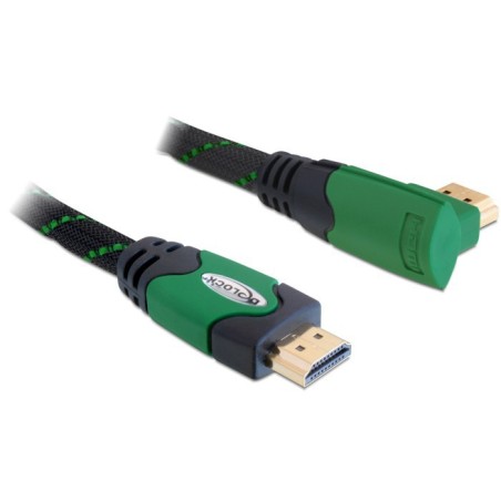 DeLOCK 1m High Speed HDMI 1.4 cavo HDMI HDMI tipo A (Standard) Nero, Verde