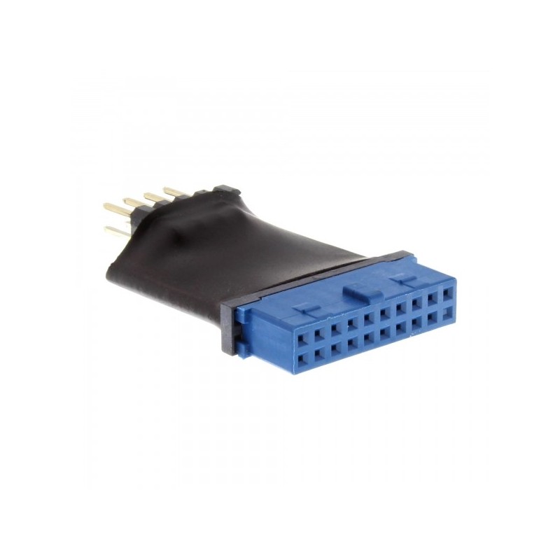 InLine 4043718209958 adattatore per inversione del genere dei cavi USB 3.0 19 Pin USB 2.0 internal Nero, Blu