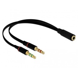 DeLOCK 65967 cavo audio 0,2 m 3.5mm 2 x 3.5mm Nero