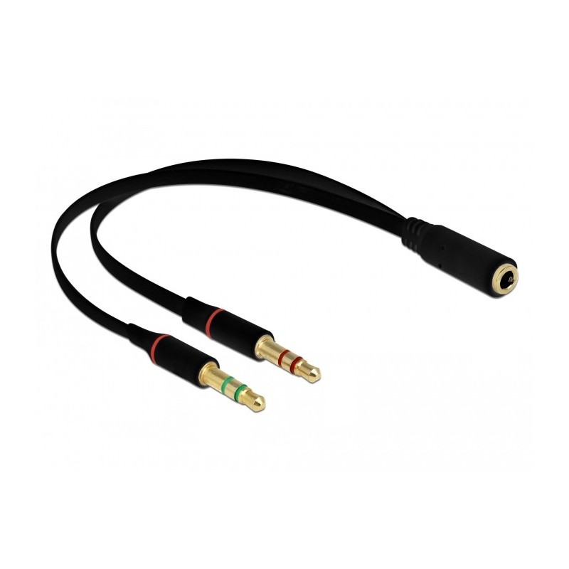 DeLOCK 65967 cavo audio 0,2 m 3.5mm 2 x 3.5mm Nero