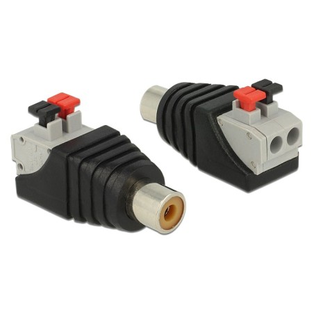 DeLOCK 65565 adattatore per inversione del genere dei cavi RCA Nero, Grigio, Rosso