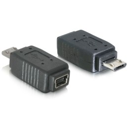 DeLOCK Adapter USB micro-B male to mini USB 5-pin mini USB 5p Nero