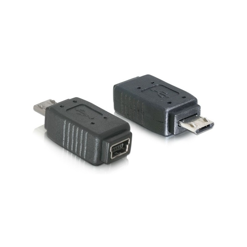 DeLOCK Adapter USB micro-B male to mini USB 5-pin mini USB 5p Nero