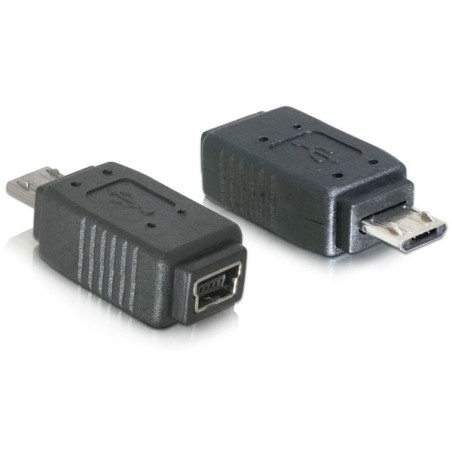 DeLOCK Adapter USB micro-B male to mini USB 5-pin mini USB 5p Nero