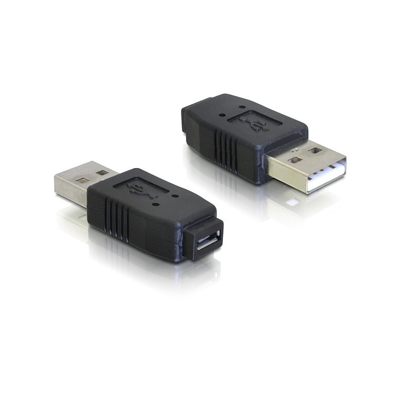 DeLOCK Adapter USB micro-A+B female to USB2.0-A male USB 2.0 A Nero