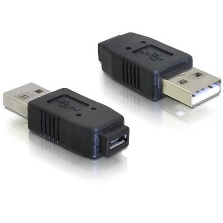 DeLOCK Adapter USB micro-A+B female to USB2.0-A male USB 2.0 A Nero