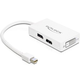 DeLOCK 0.16m DisplayPort VGA + HDMI + DVI 0,16 m Mini DisplayPort VGA (D-Sub)+ HDMI + DVI Bianco