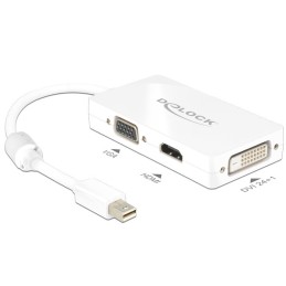 DeLOCK 0.16m DisplayPort VGA + HDMI + DVI 0,16 m Mini DisplayPort VGA (D-Sub)+ HDMI + DVI Bianco