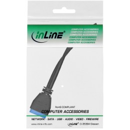 InLine Cavo USB 2.0 interno 10pin F, USB 3.0 19pin M, 0,30m