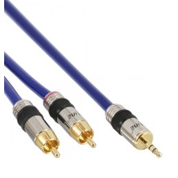 InLine 4043718108077 cavo audio 15 m 2 x RCA 3.5mm Blu