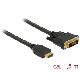 DeLOCK 85653 cavo e adattatore video 1,5 m HDMI tipo A (Standard) DVI Nero