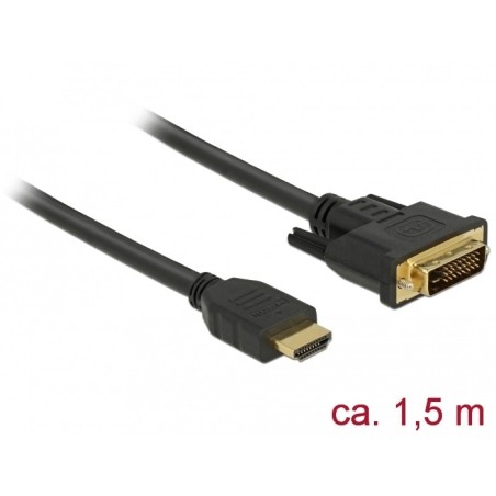 DeLOCK 85653 cavo e adattatore video 1,5 m HDMI tipo A (Standard) DVI Nero