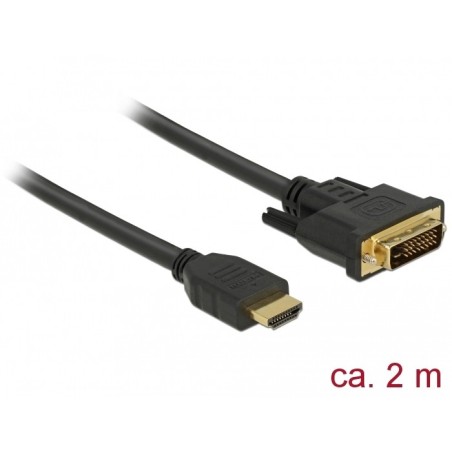 DeLOCK 85654 cavo e adattatore video 2 m HDMI tipo A (Standard) DVI Nero