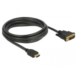 DeLOCK 85655 cavo e adattatore video 3 m HDMI tipo A (Standard) DVI Nero