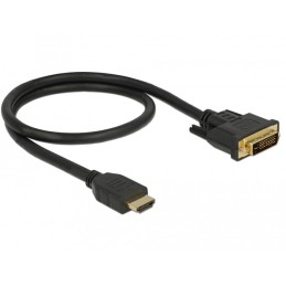 DeLOCK 85651 cavo e adattatore video 0,5 m HDMI tipo A (Standard) DVI Nero