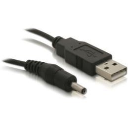 DeLOCK USB cable Power-Kabel,3,1mm Hohlst. Nero 1,5 m USB A