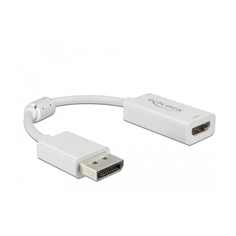 DeLOCK 63936 cavo e adattatore video 0,1 m DisplayPort HDMI Bianco