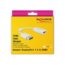 DeLOCK 63936 cavo e adattatore video 0,1 m DisplayPort HDMI Bianco