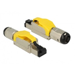 DeLOCK 86287 cavo di collegamento RJ-45 Argento, Giallo