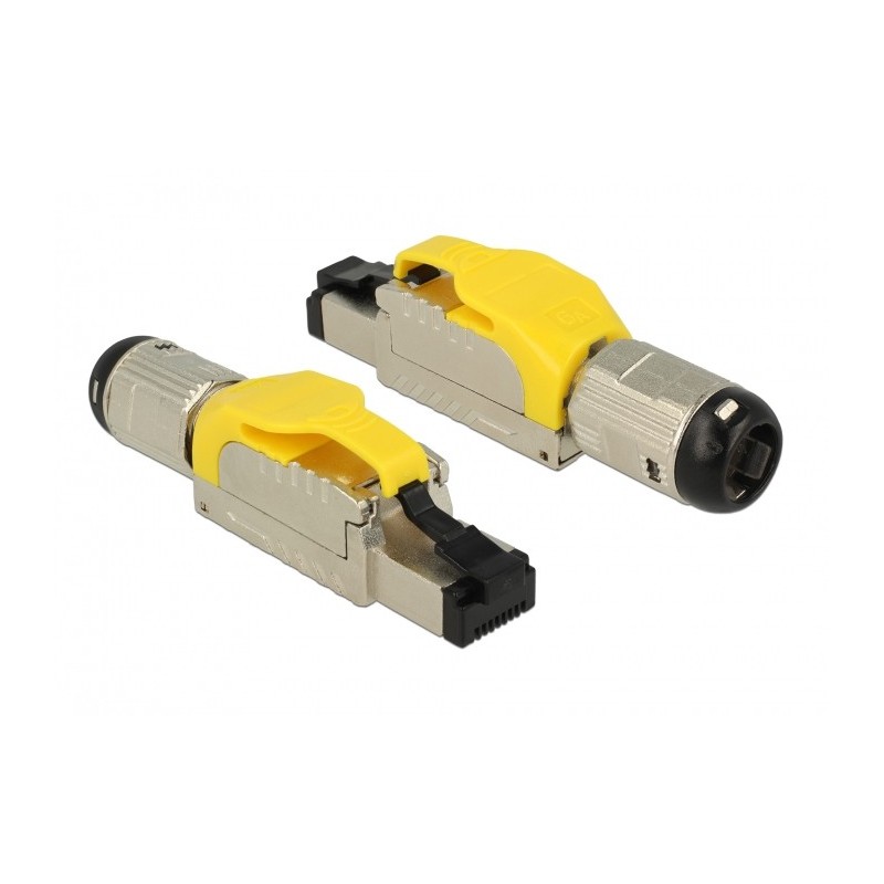 DeLOCK 86287 cavo di collegamento RJ-45 Argento, Giallo