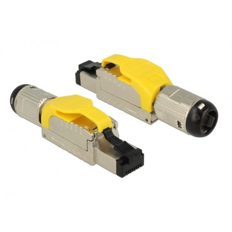 DeLOCK 86287 cavo di collegamento RJ-45 Argento, Giallo