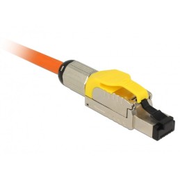 DeLOCK 86287 cavo di collegamento RJ-45 Argento, Giallo