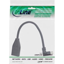 InLine OTG Adattatore Micro-USB B maschio   A femmina, angolato, cavo 0,1m