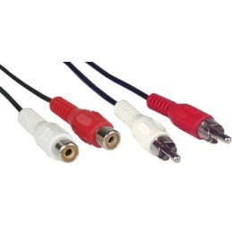 InLine 2 x RCA - 2 x RCA M-F 20m cavo audio Nero