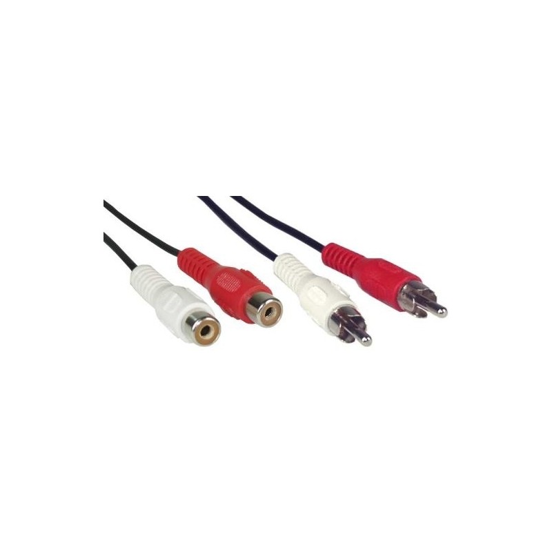 InLine 2 x RCA - 2 x RCA M-F 20m cavo audio Nero