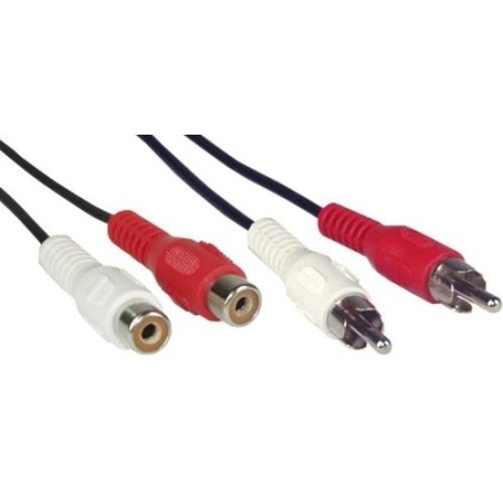 InLine 2 x RCA - 2 x RCA M-F 20m cavo audio Nero