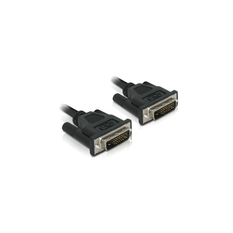 DeLOCK DVI 24+1 Cable 0.5m male male cavo DVI 0,5 m DVI-D Nero