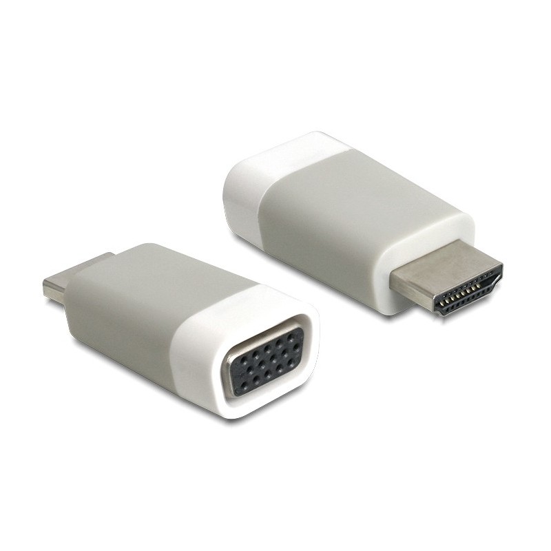 DeLOCK 65472 adattatore per inversione del genere dei cavi HDMI-A VGA Bianco