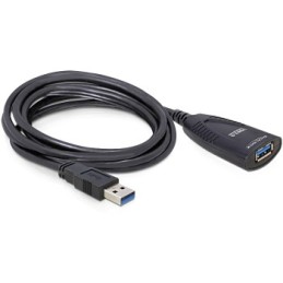 DeLOCK USB 3.0 5m cavo USB USB 3.2 Gen 1 (3.1 Gen 1) Nero