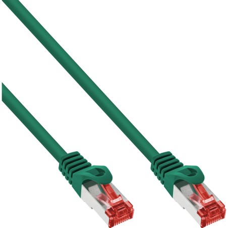 InLine Cavo patch Lan, S FTP (PiMf), Cat.6, 250 MHz, PVC, CU, verde, 0,25m