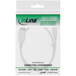 InLine Cavo USB 2.0 Mini, A maschio   Mini B maschio (5pol.), bianco, 1m