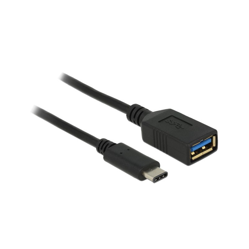 DeLOCK 0.15m USB 3.1 cavo USB USB 3.2 Gen 2 (3.1 Gen 2) 0,15 m USB C USB A Nero