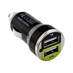 InLine Alimentatore USB per Auto, In  12 24V, Out  USB 5V 2100mA, 45x25mm, nero